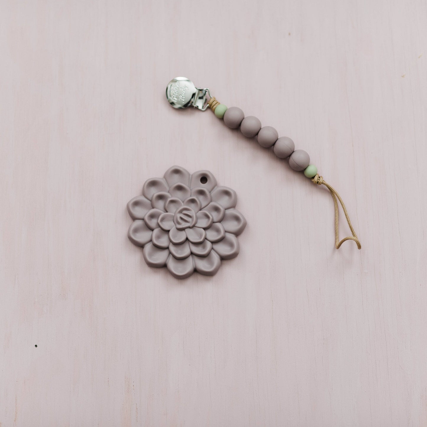 Succulent Teether Set: Teether and Clip Set