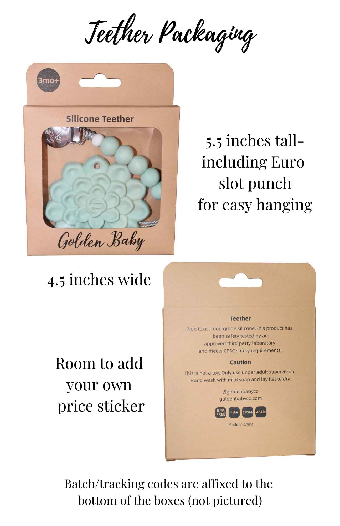 Succulent Teether Set: Teether and Clip Set