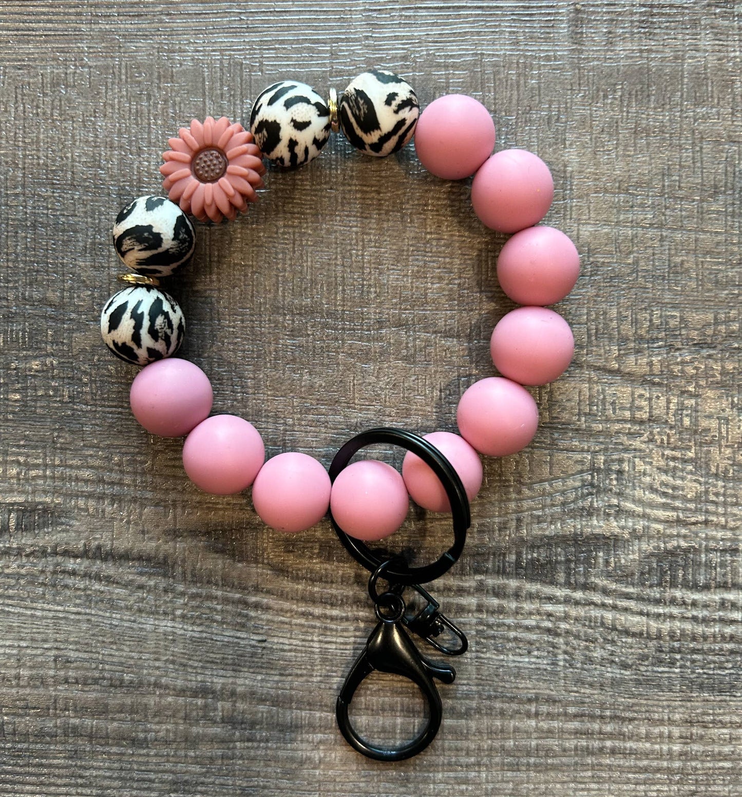 Floral Flower Wristlet Keychain