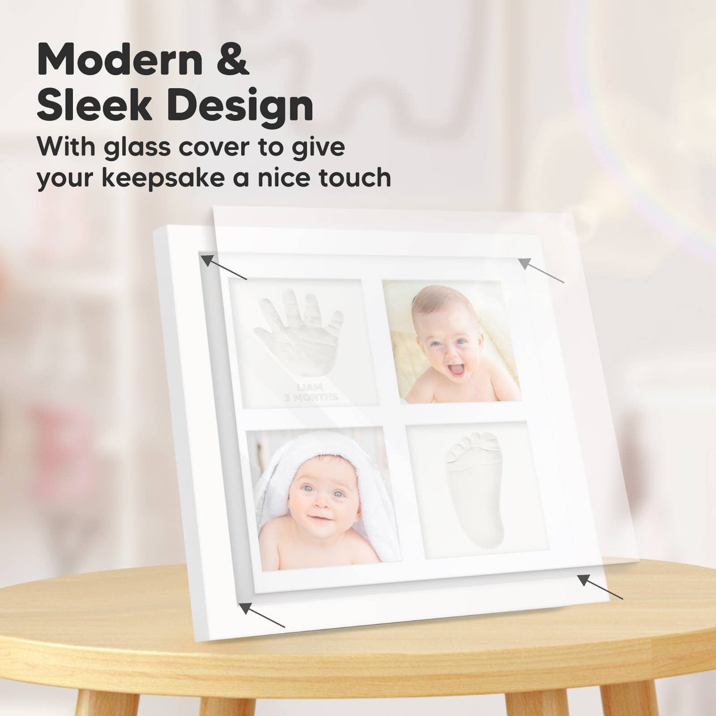 Ever Baby Hand & Footprint Keepsake Frame: Alpine White