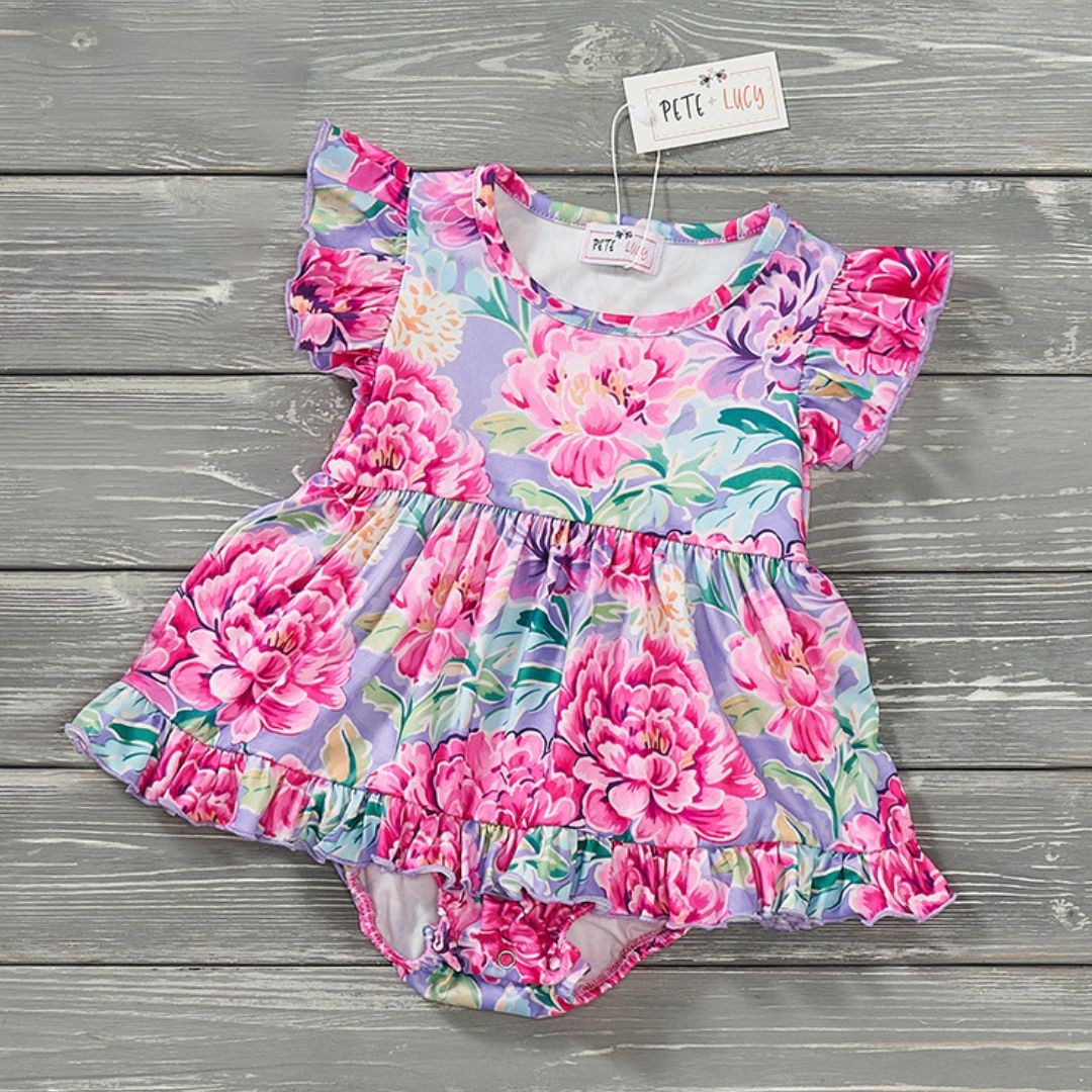 Blushing Peonies Infant Romper