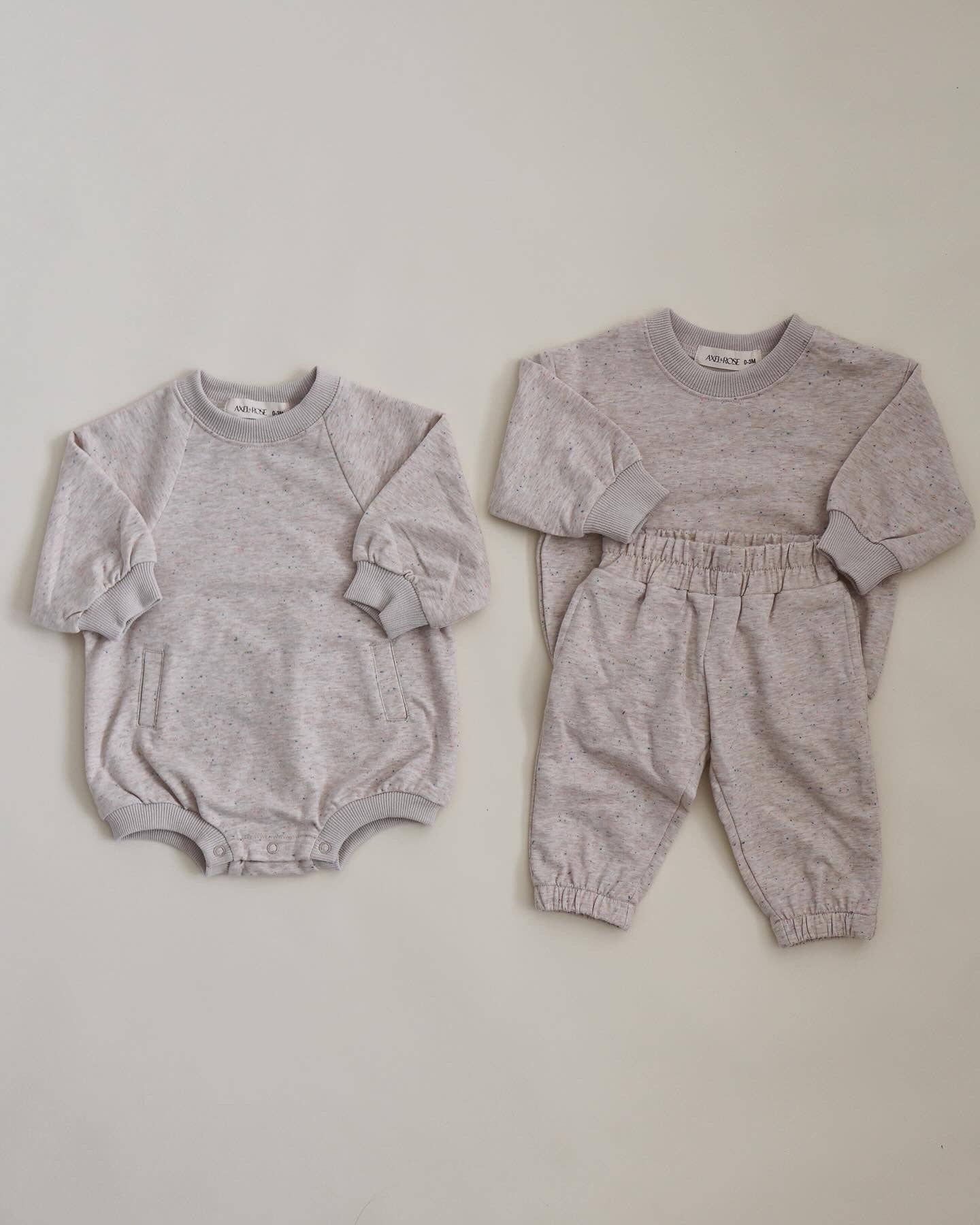 Newborn Speckled Sweat Set