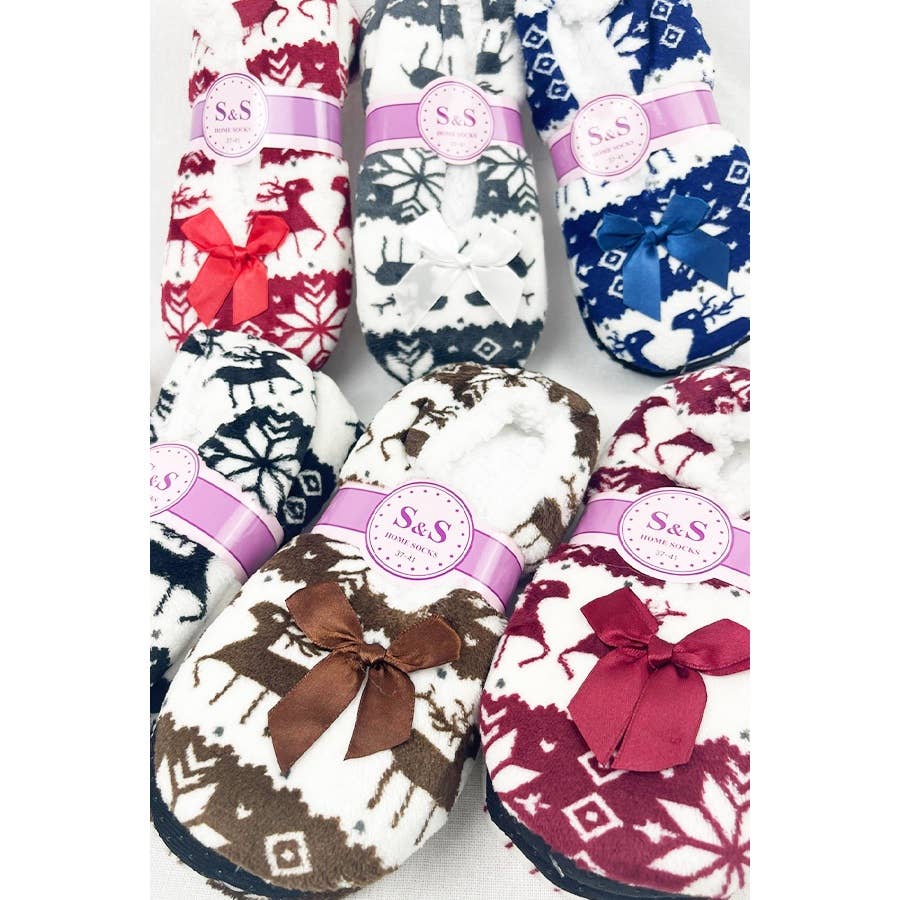 Soft Non Slip Winter Slipper: MIX COLOR / ONE
