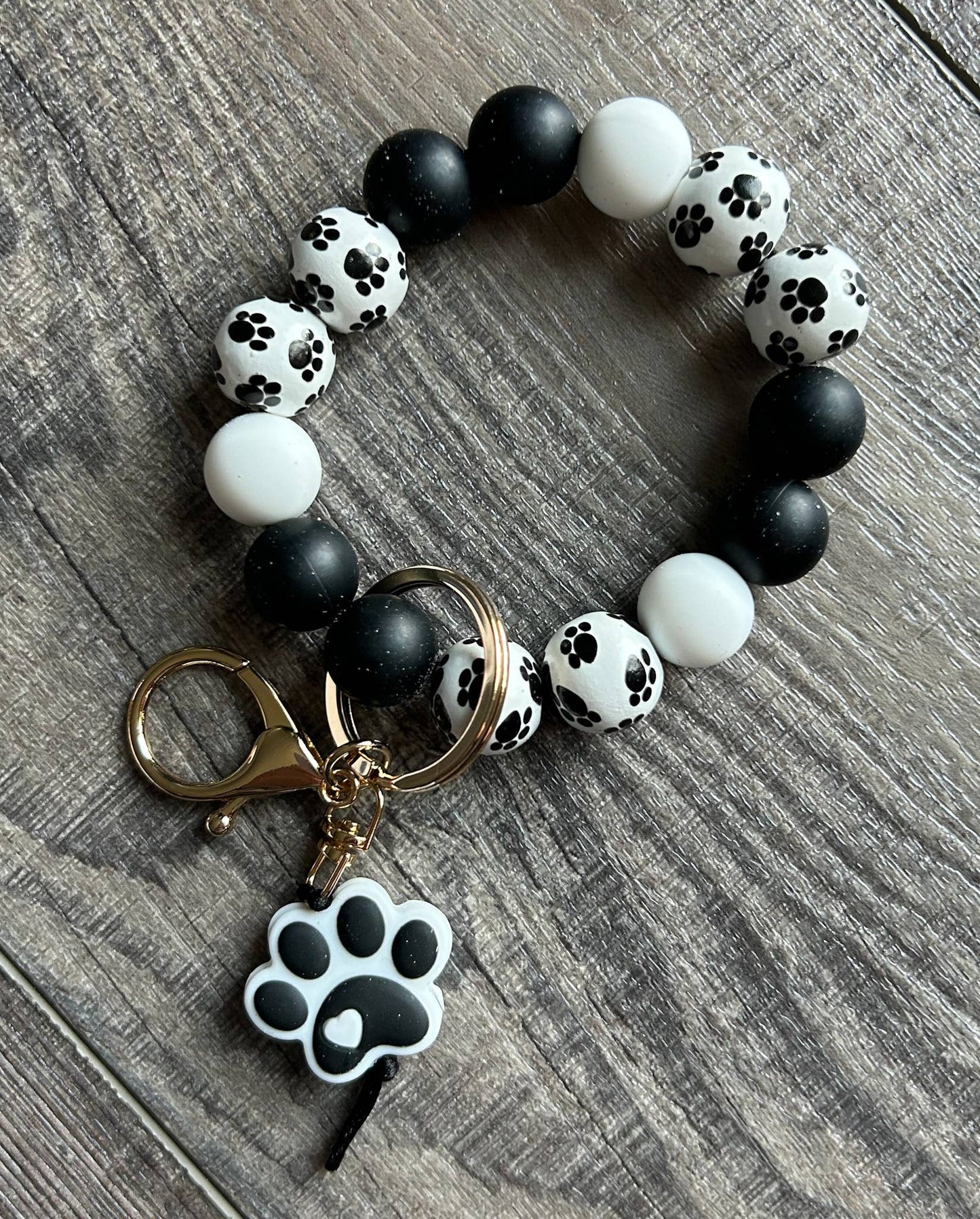 Paw Print Wristlet Keychain