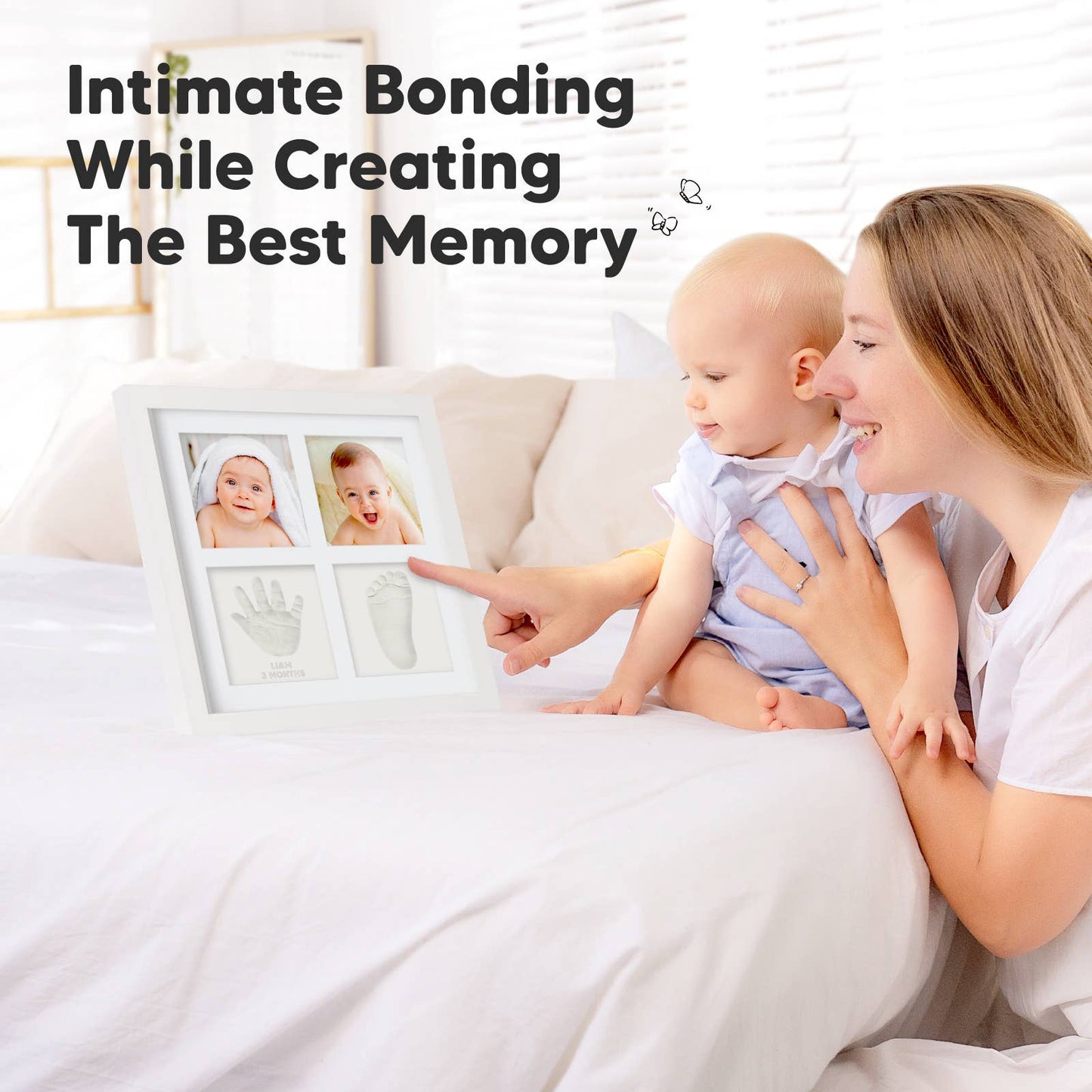 Ever Baby Hand & Footprint Keepsake Frame: Alpine White