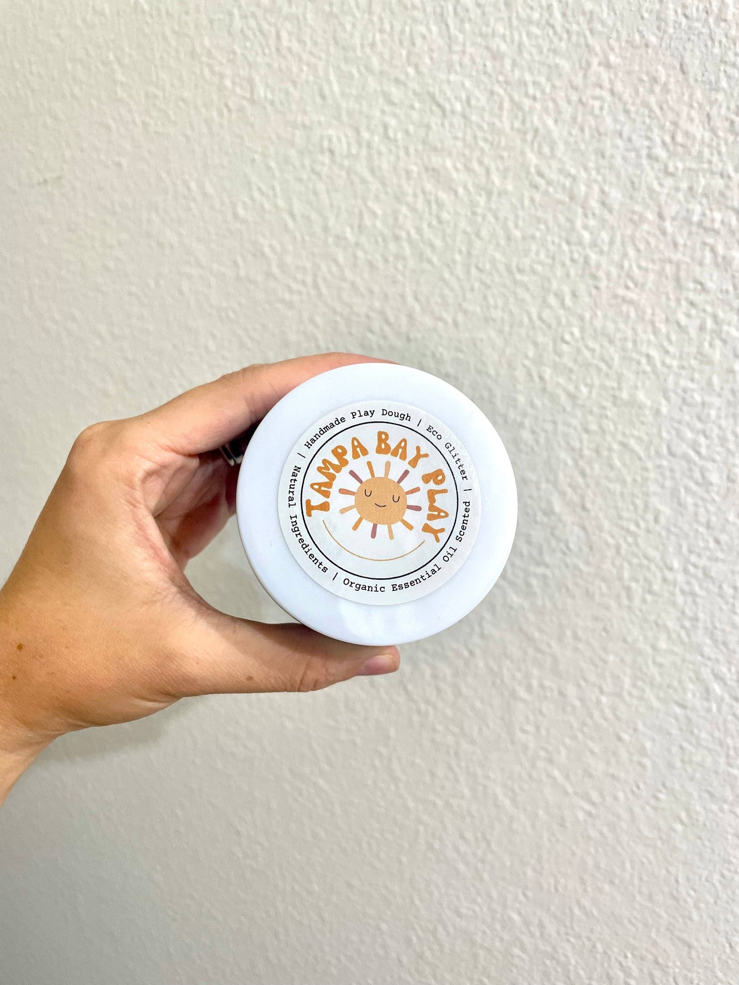 Groovy Grapefruit Swirl Play Dough with Eco Glitter: Small