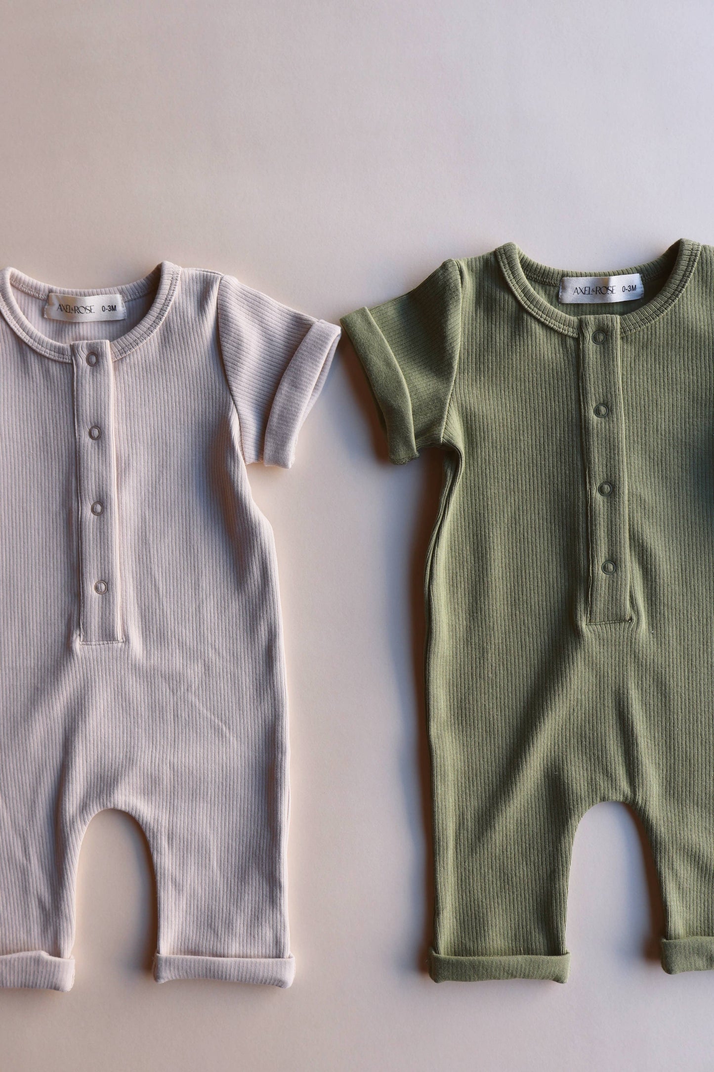 Newborn Ribbed Button Jumpsuit