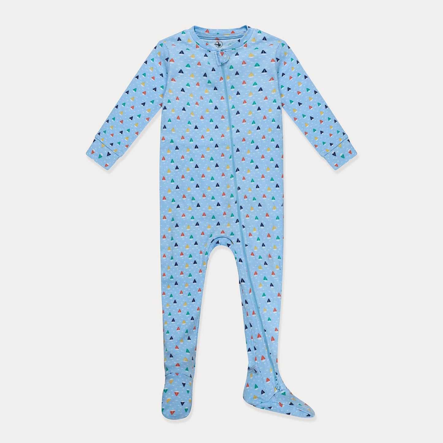 Footed Pajamas Sailboats on Blue