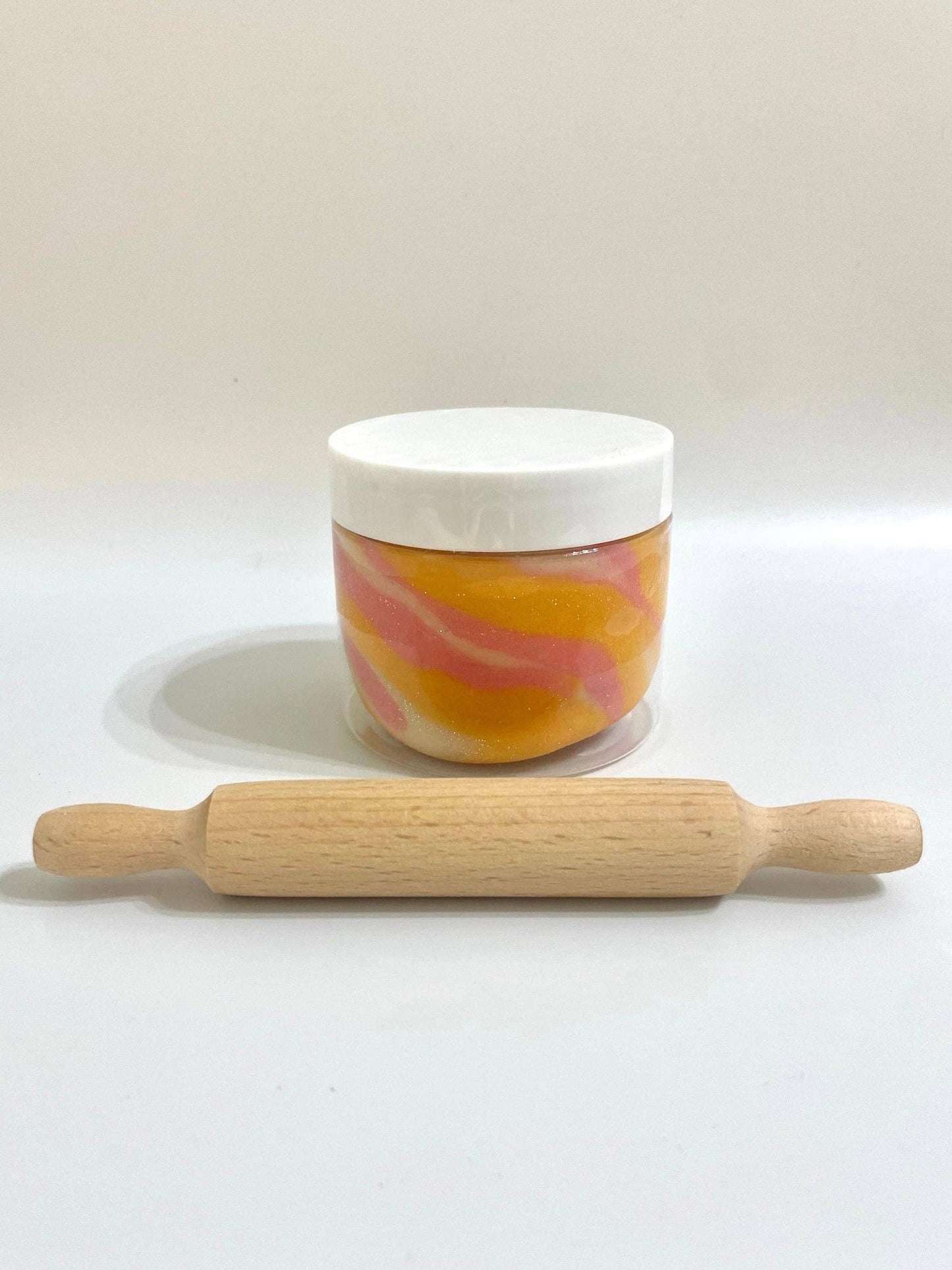 Groovy Grapefruit Swirl Play Dough with Eco Glitter: Small