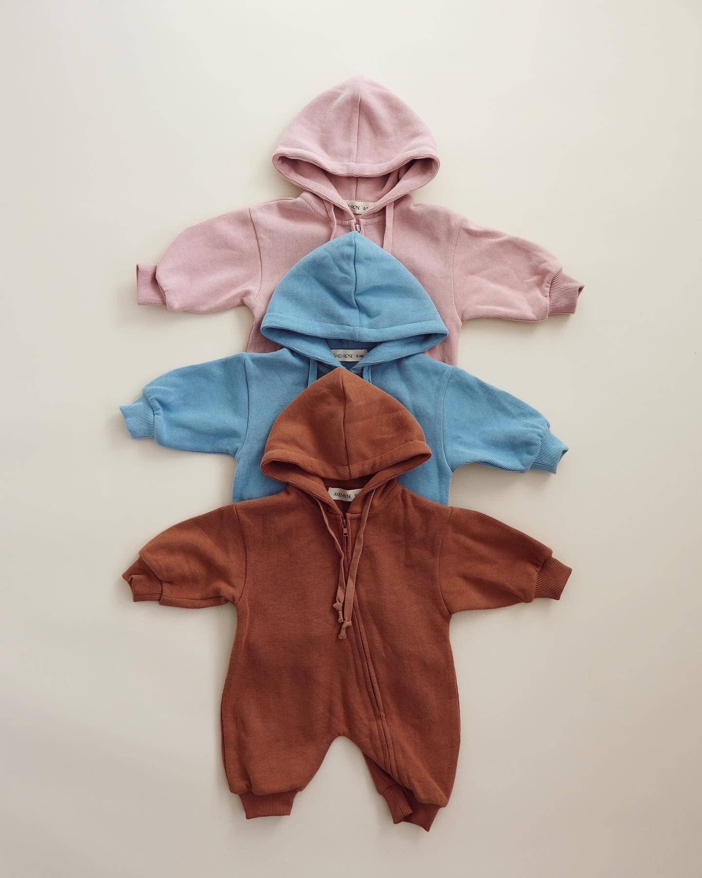 Newborn Zip Up Hooded Jumpsuit