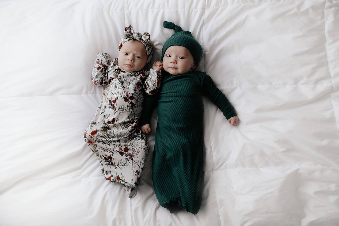 Floral Flower Knotted Gown: Gown & Bow