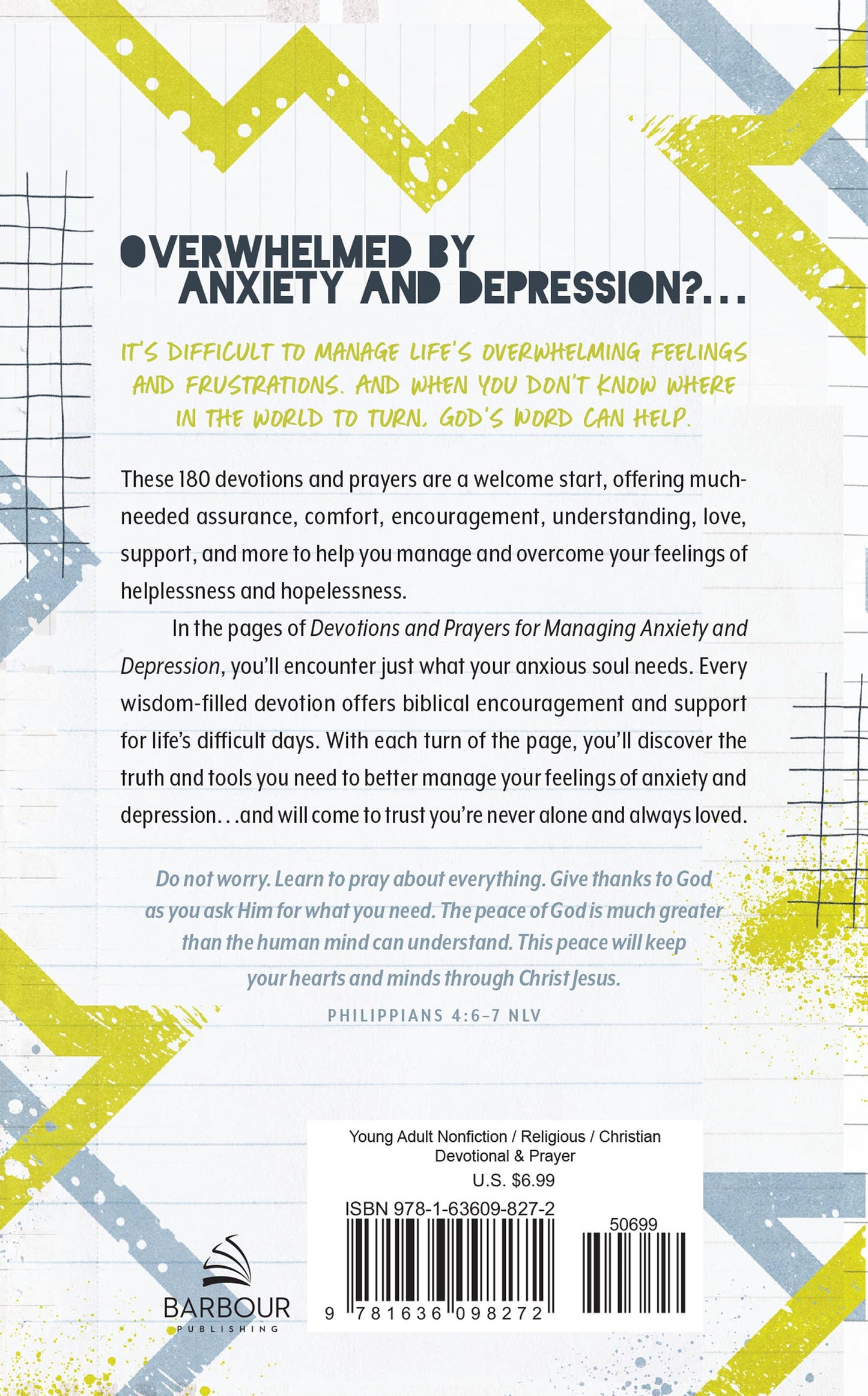 Devotions and Prayers for Managing Anxiety and Depression- teen boys