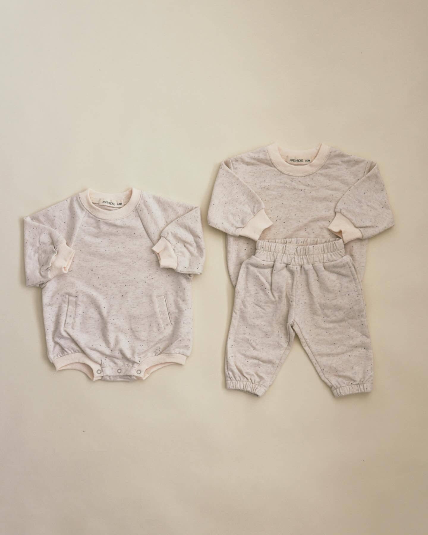 Newborn Speckled Sweat Set