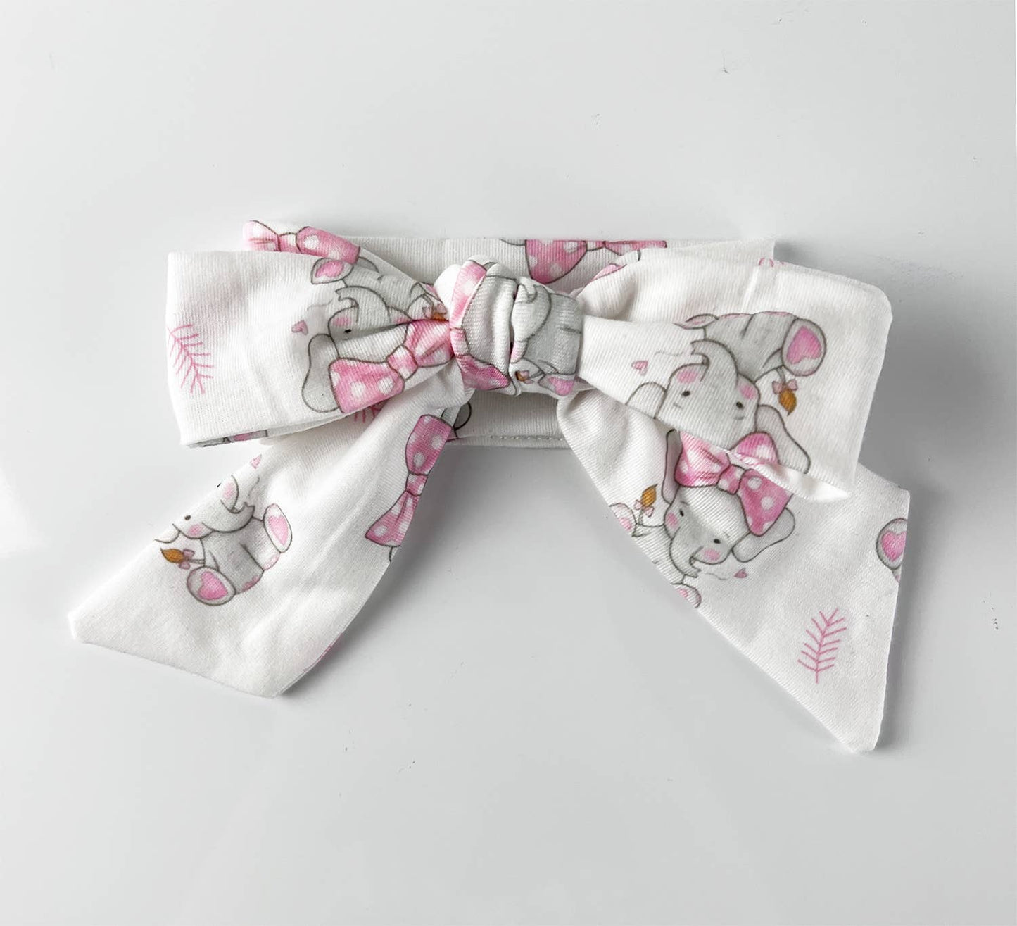 Elephant Pink Bodysuit, Shorts & Headband 3pcs Baby Girl Set