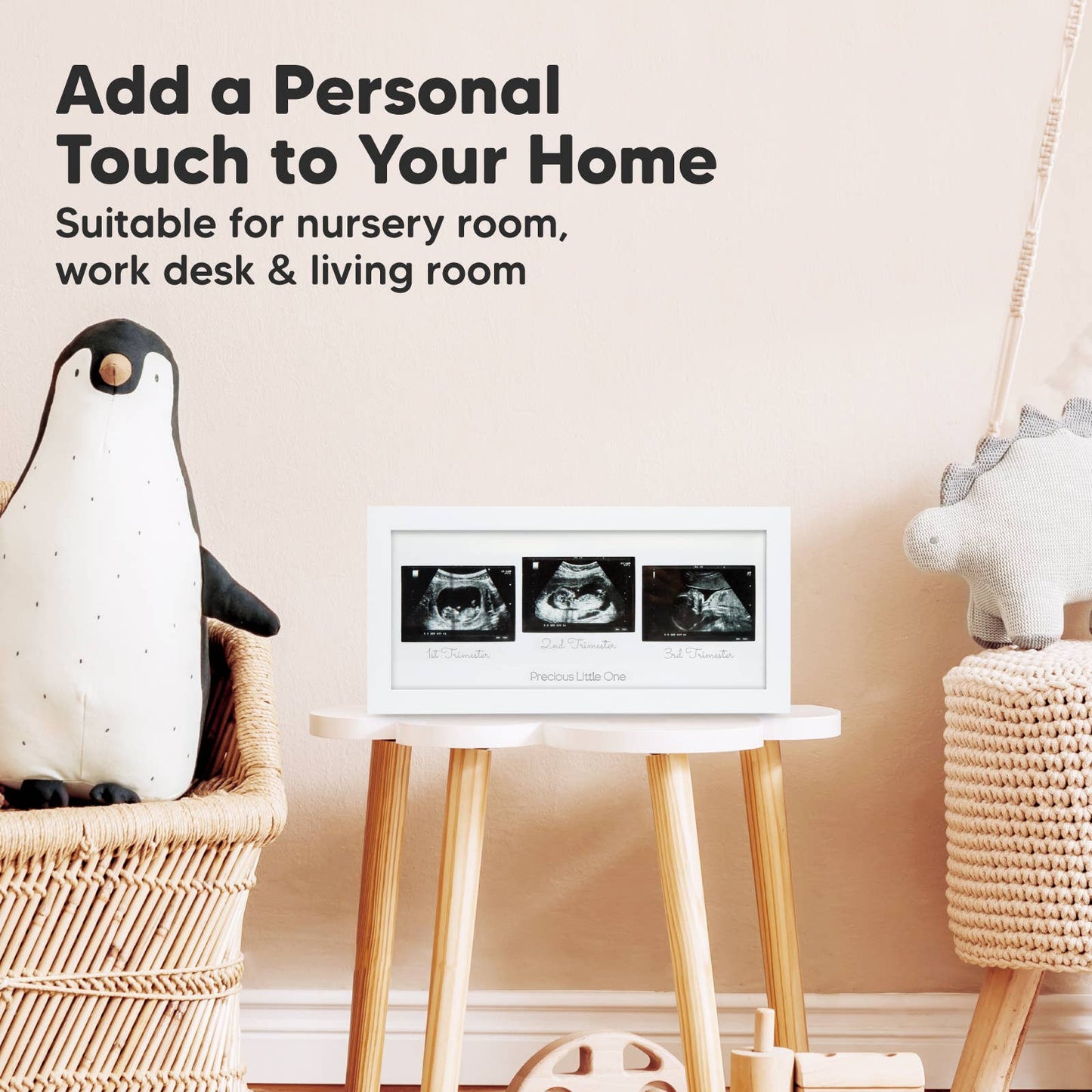 KeaBabies Trio Sonogram Frame (Alpine White)