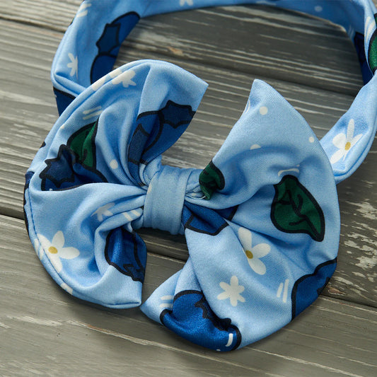 Blueberry Bushel Bow Headband