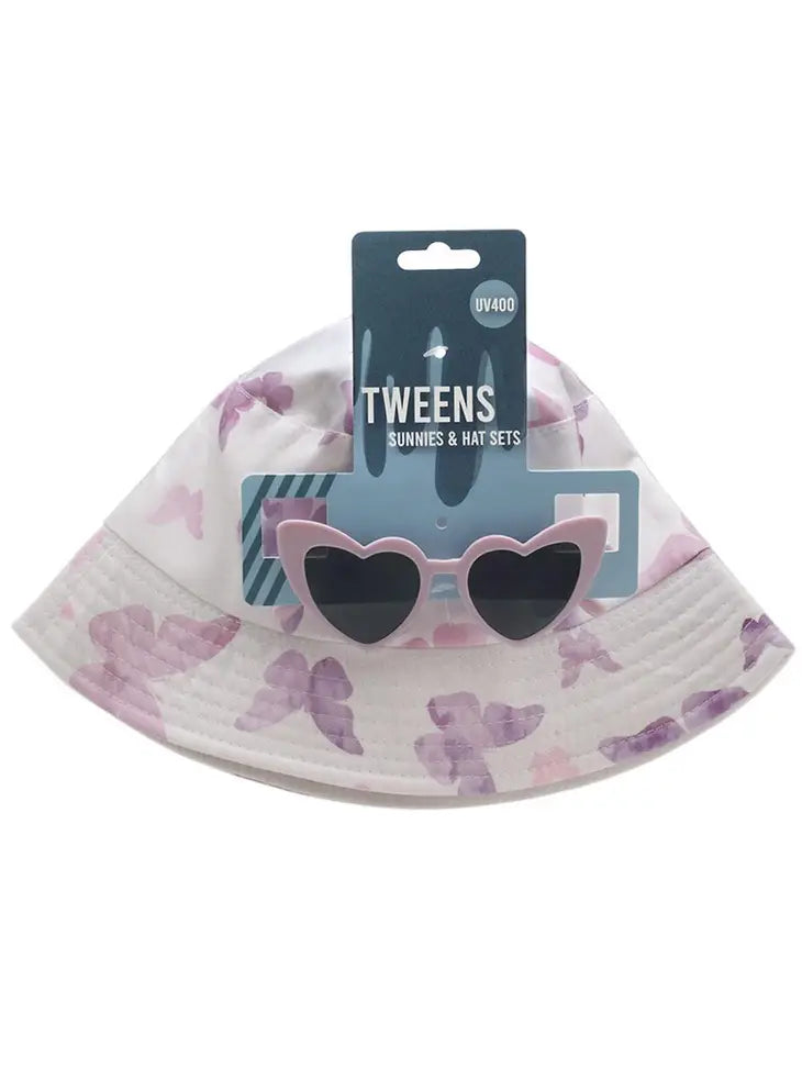 Kids Bucket Hat and Sunglass Set