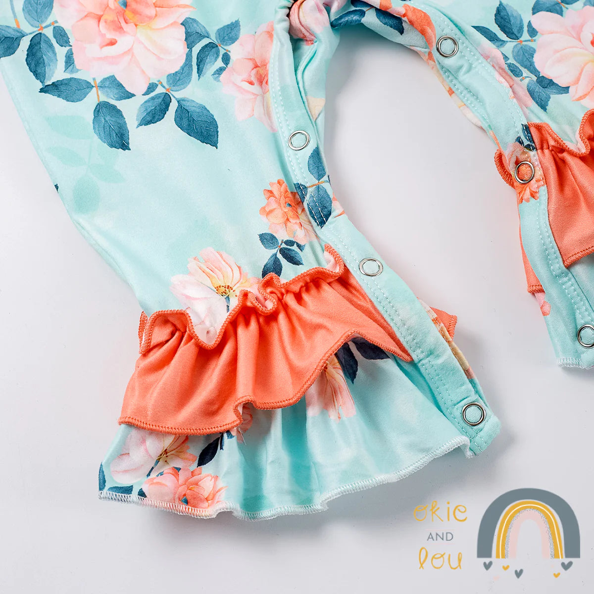 Coral Florals Romper