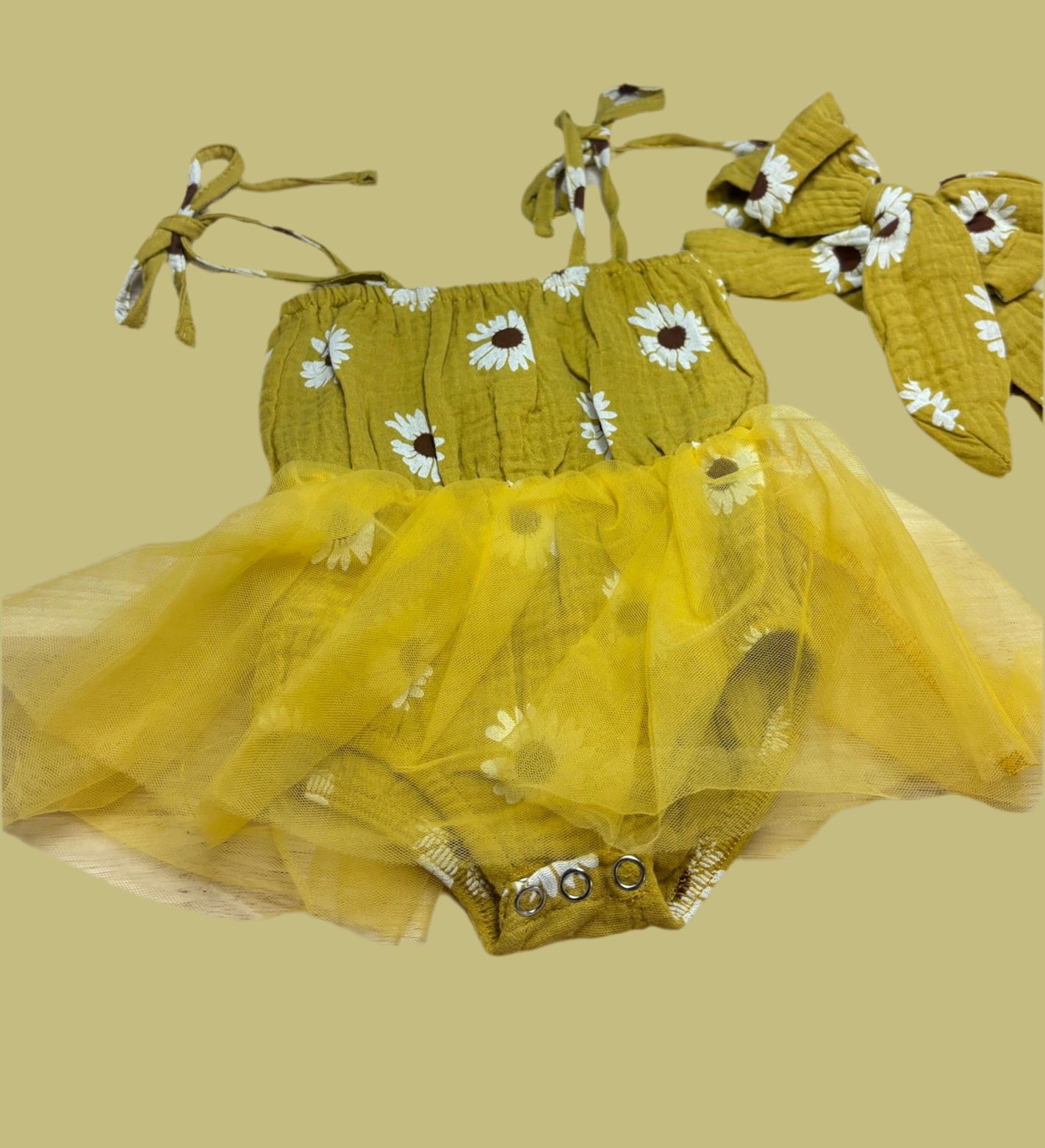 Yellow Floral Bubble Outfit