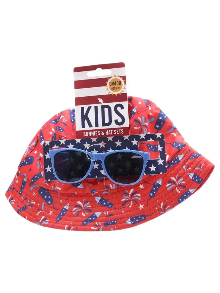 Kids Bucket Hat and Sunglass Set