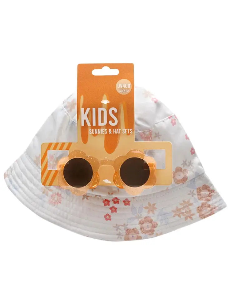 Kids Bucket Hat and Sunglass Set