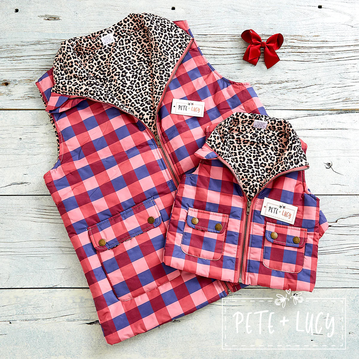 Fall Plaid Kids Vest
