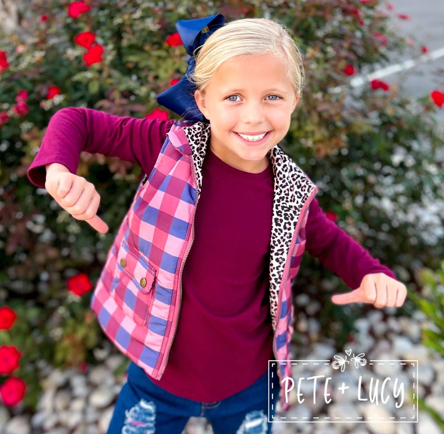 Fall Plaid Kids Vest