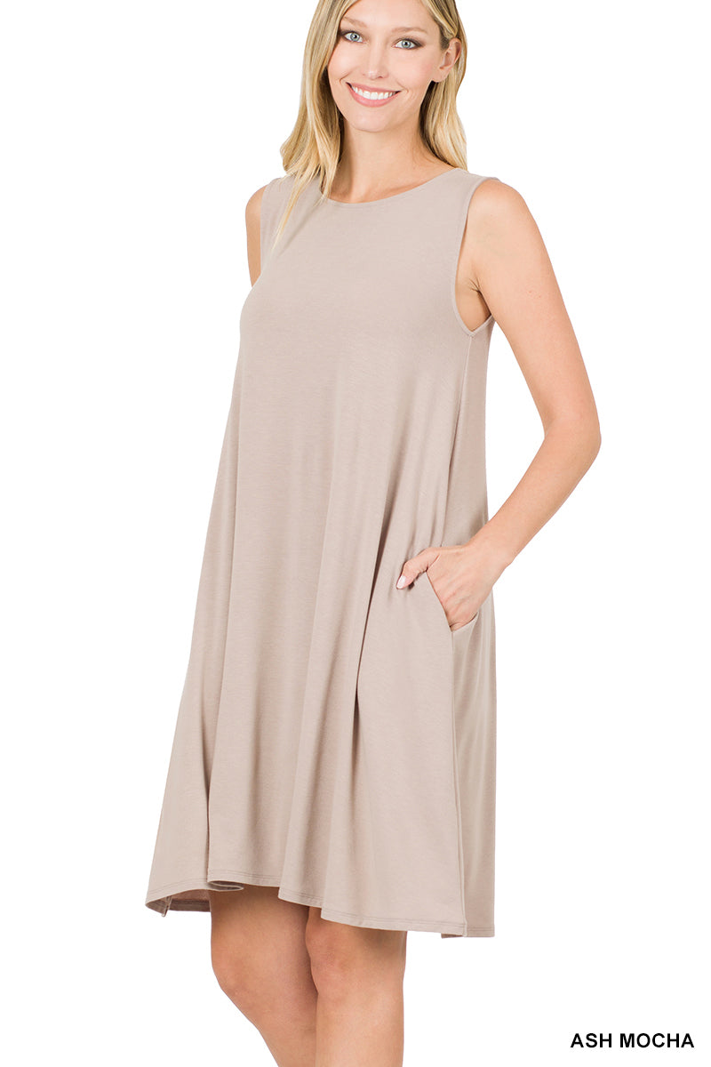 Kate Flowy Tank Dress with Pockets