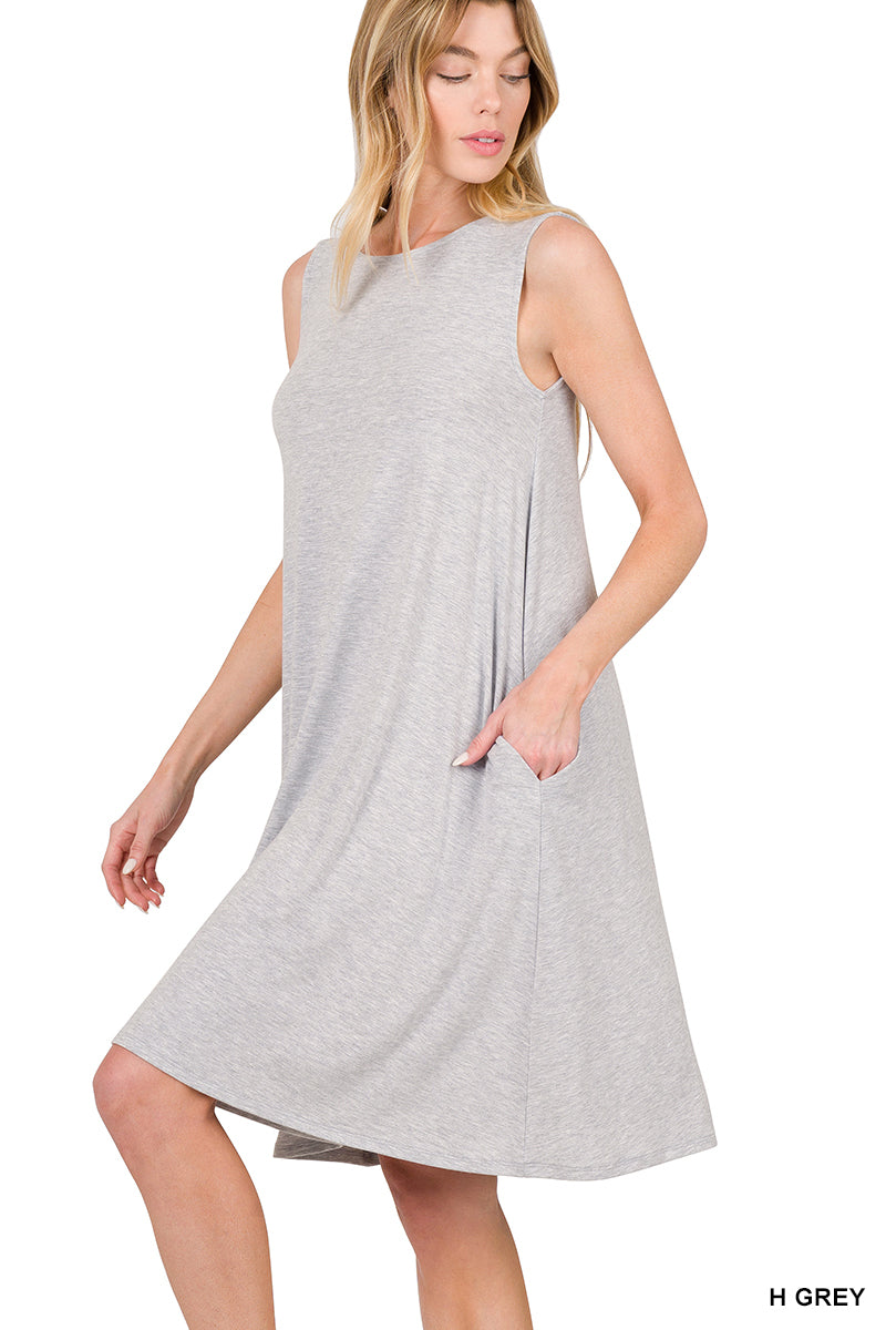 Kate Flowy Tank Dress with Pockets