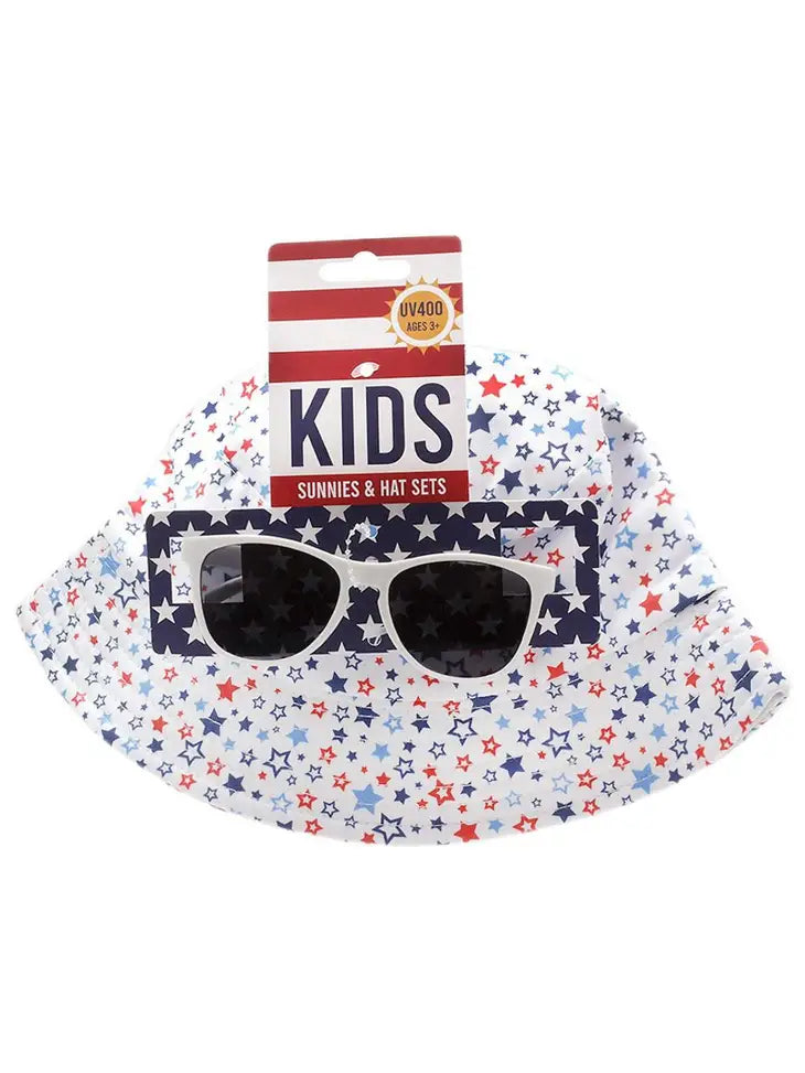 Kids Bucket Hat and Sunglass Set