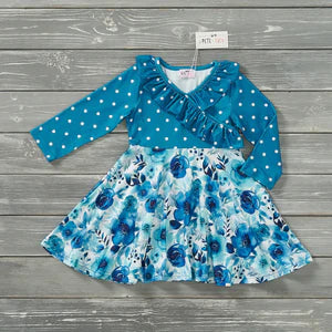 Teal Blossoms Dress Abundant Baby Teal Blossoms Dress Abundant Baby