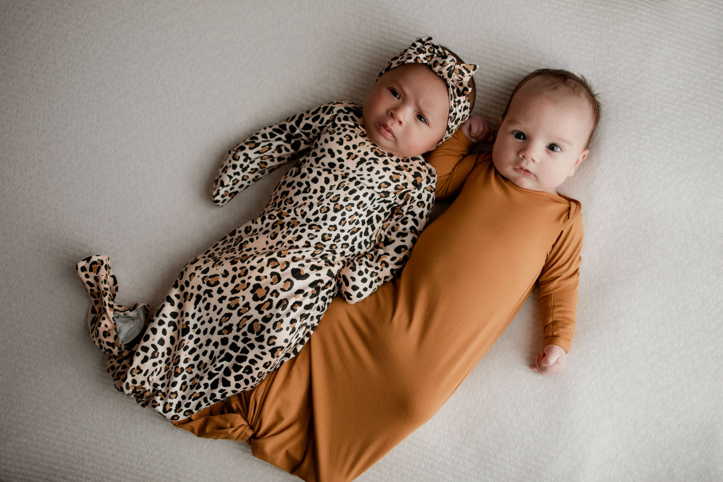 Leopard Knotted Gown: Gown & Hat
