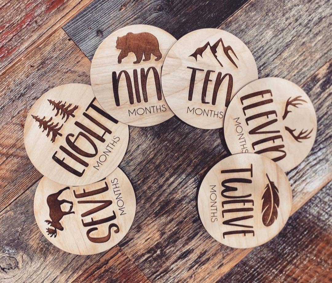 First Year Milestone Tiles - Outdoor Theme