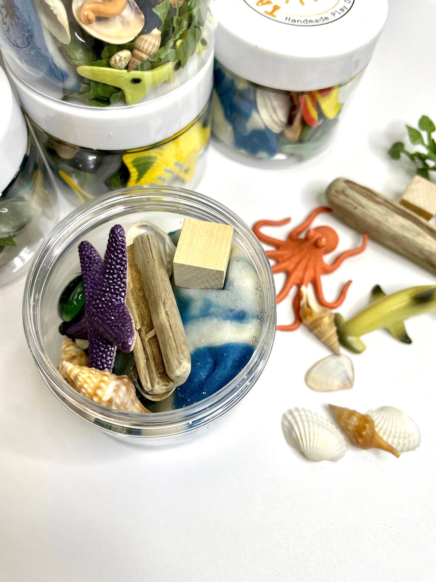 Ocean Play Dough to Go Eco Conscious Natural Material