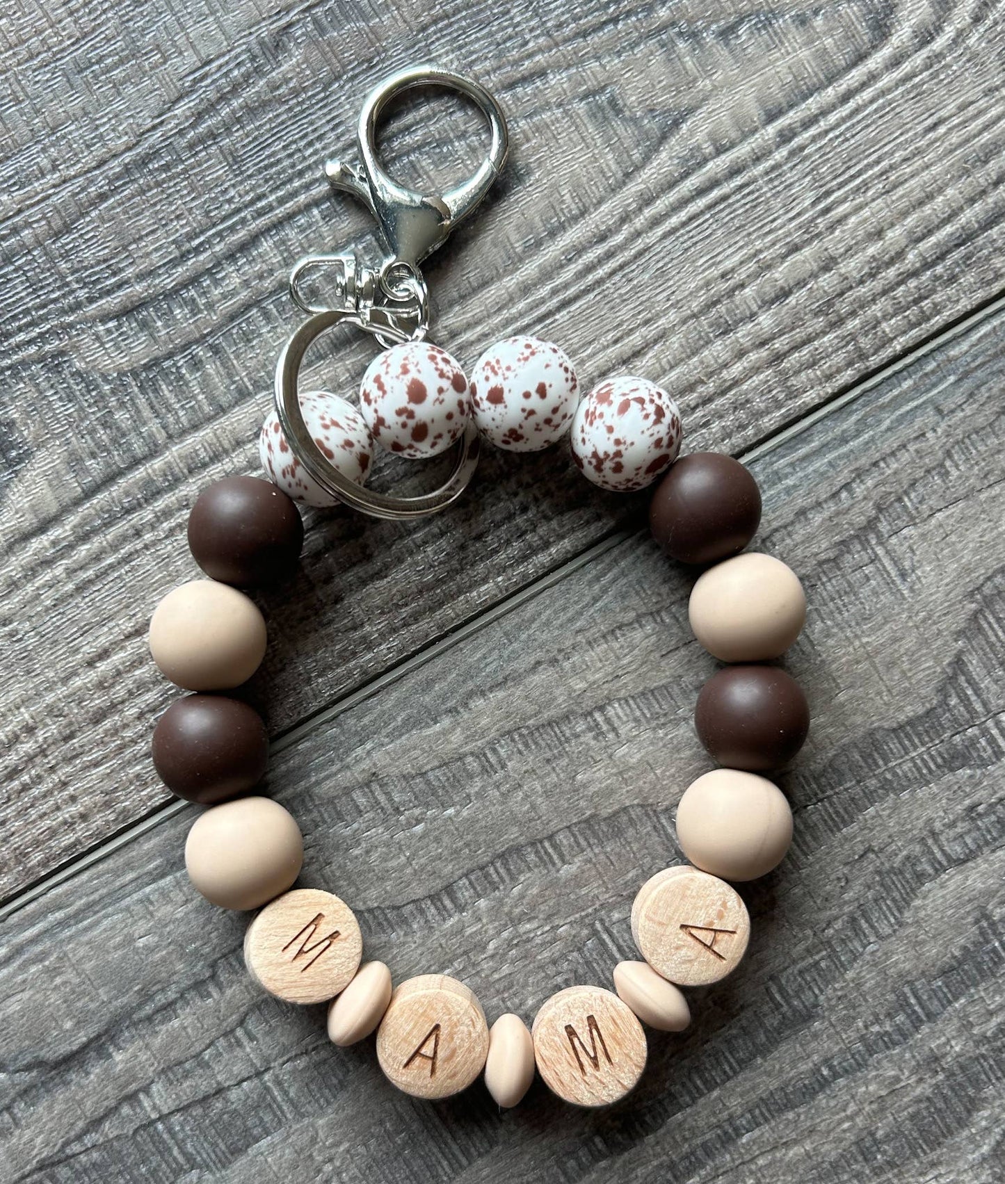 Spotted Western Mama Keychain Wristlet