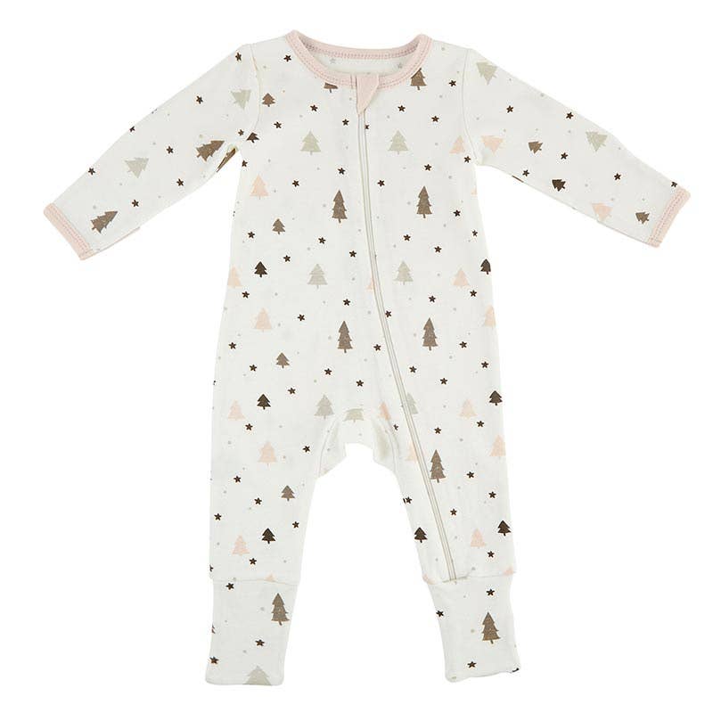 Cozy Romper-Blush Trees