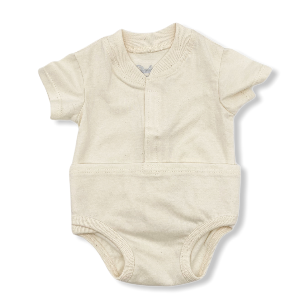 Organic Preemie Long Sleeve (Cream): 5-7lbs