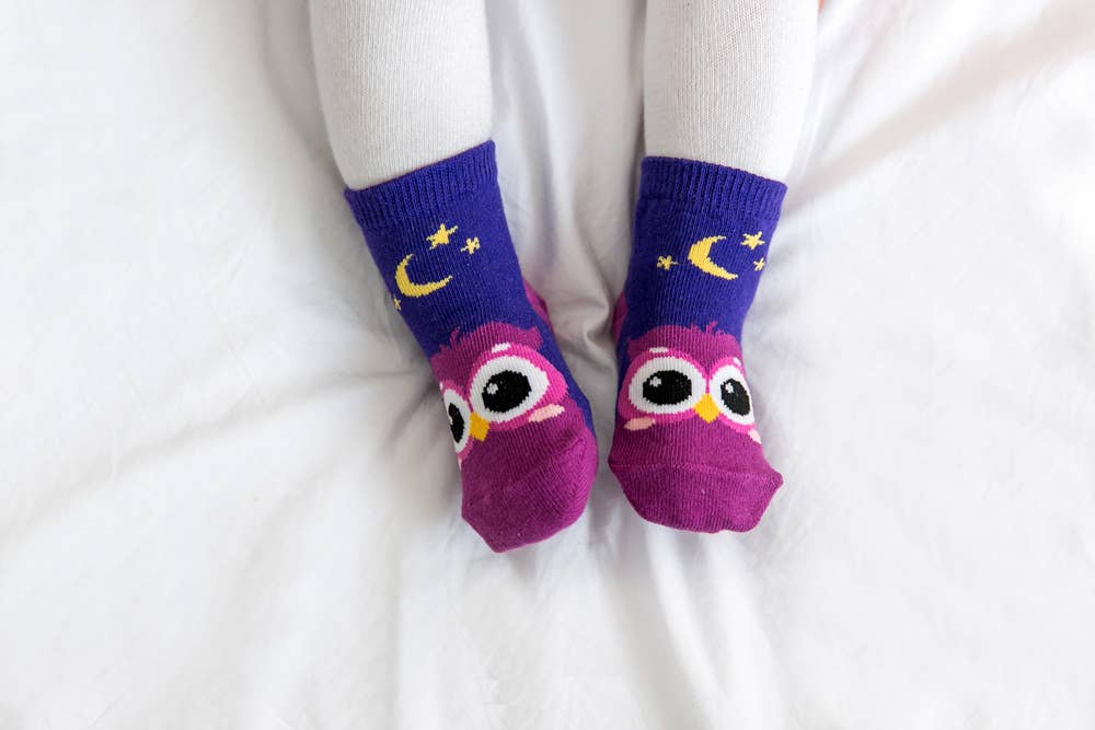 Owl Zoo Baby Animal Socks: Purple / XS (0~18M)