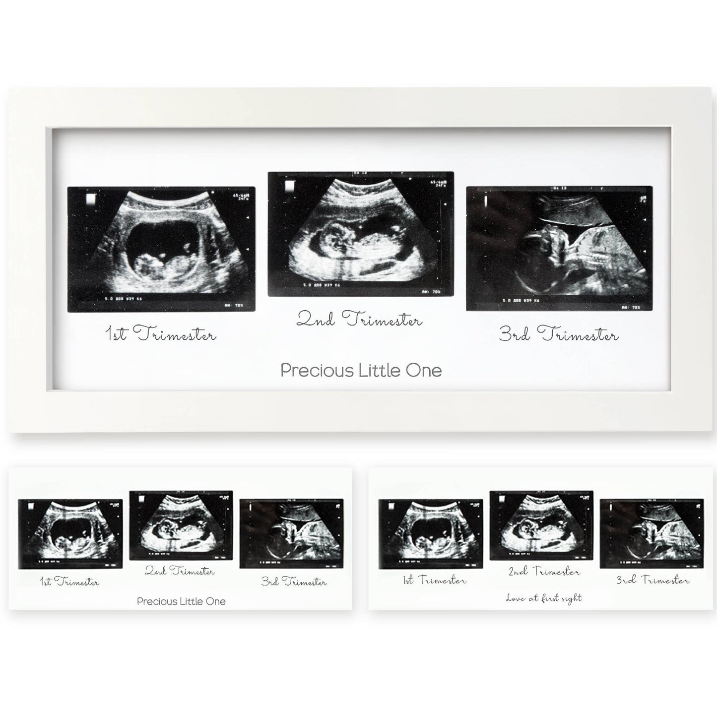 KeaBabies Trio Sonogram Frame (Alpine White)