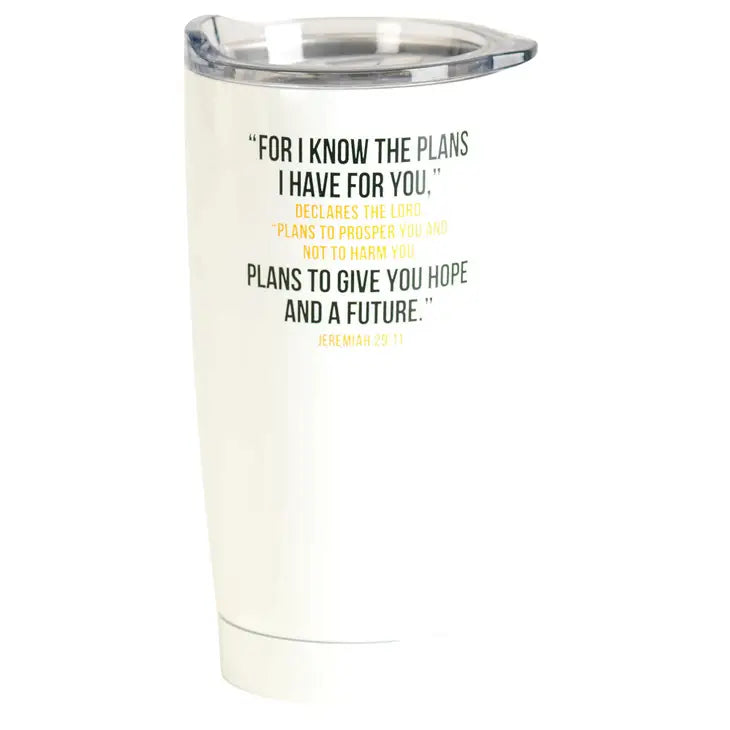 Graduation Stainless Steel Tumbler White 20 oz