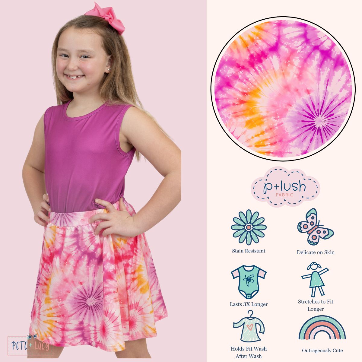 Tie Dye Vibes Skort Set