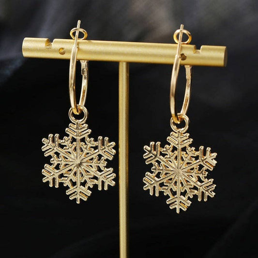 Hollow Snowflake Earring