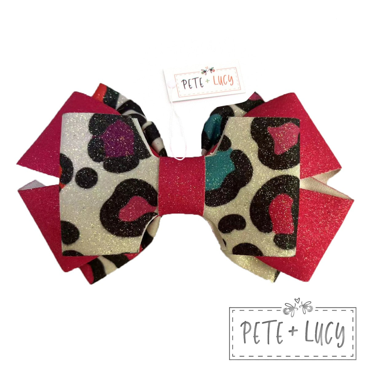 Neon Leopard Deluxe Bow
