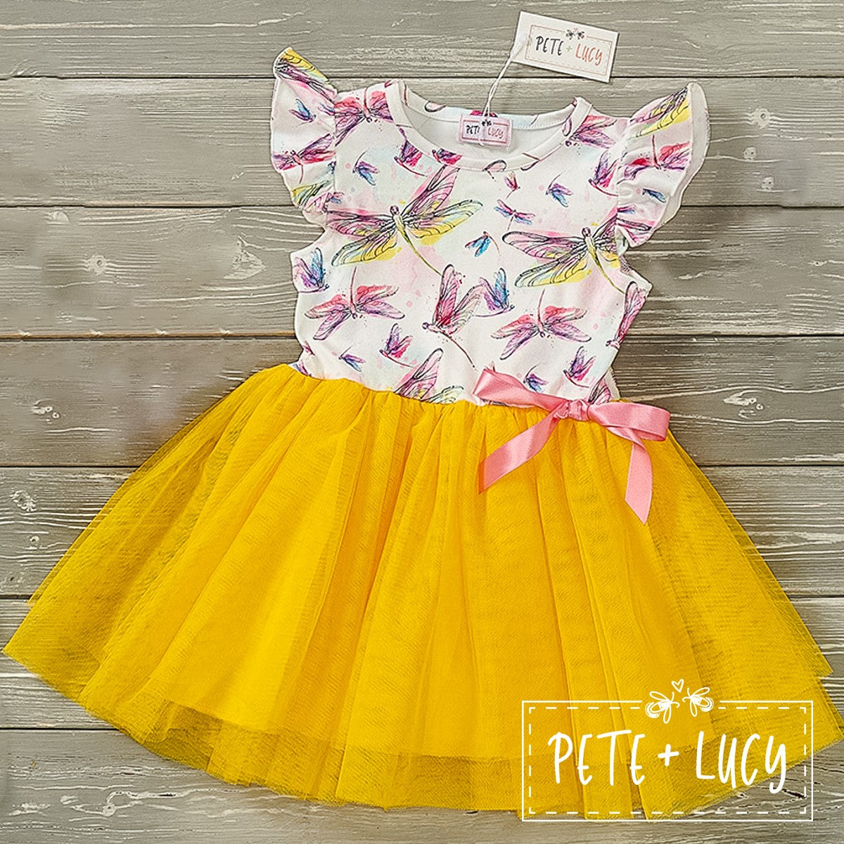 Watercolor Dragonflies Tulle Dress