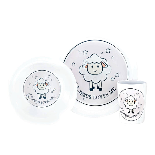 Jesus Loves Me 3PC Dish Set