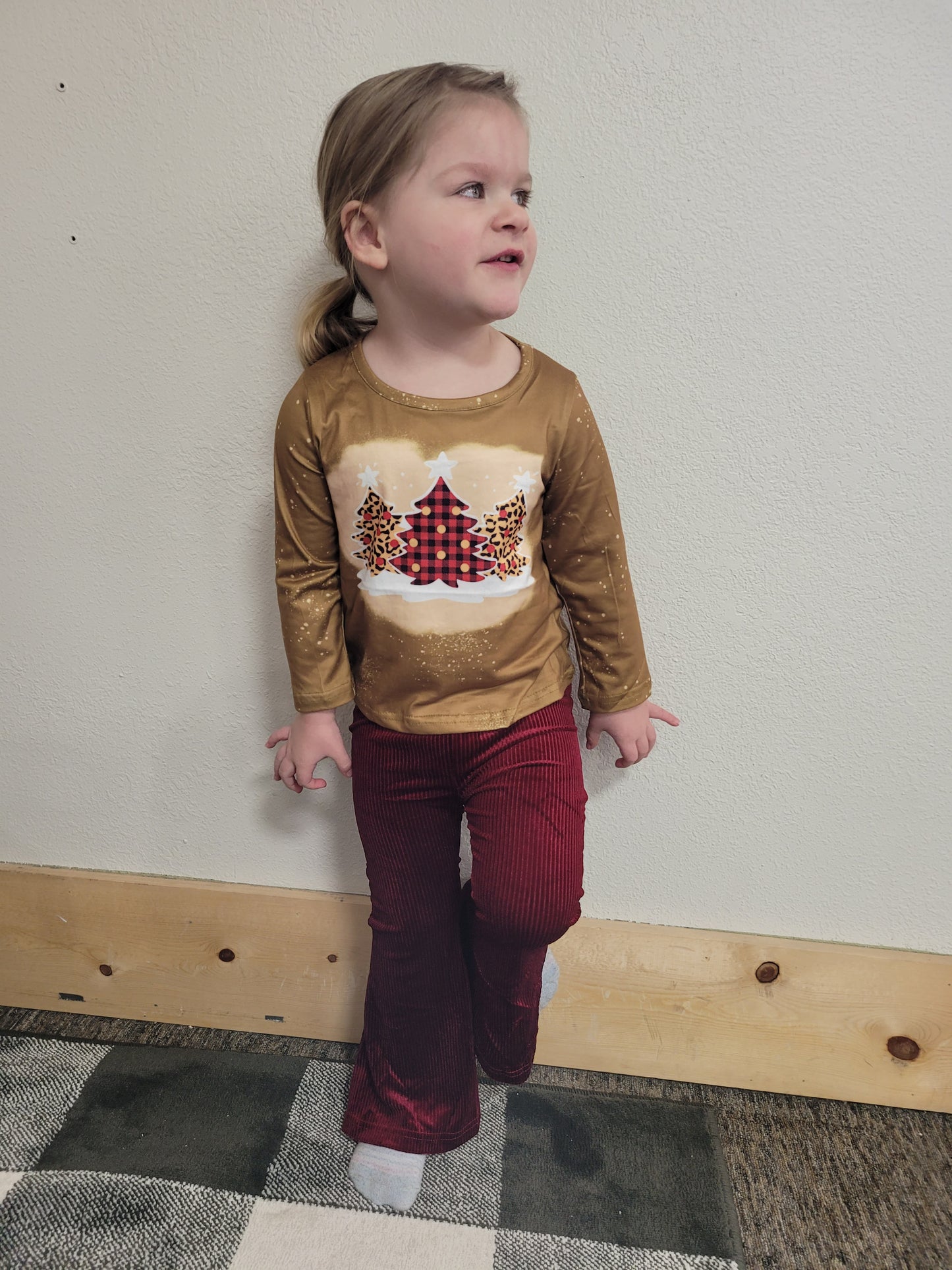 Golden Christmas Pant Set