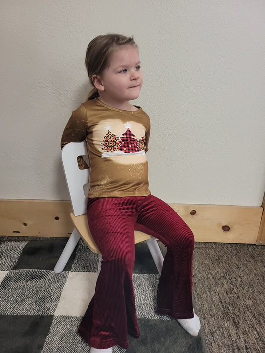 Golden Christmas Pant Set
