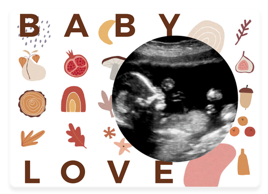 Magnetic Baby Love Fall Ultrasound Wooden Photo Frame