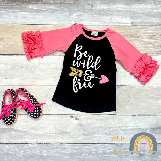 Be Wild & Free 3/4 Ruffle Sleeve