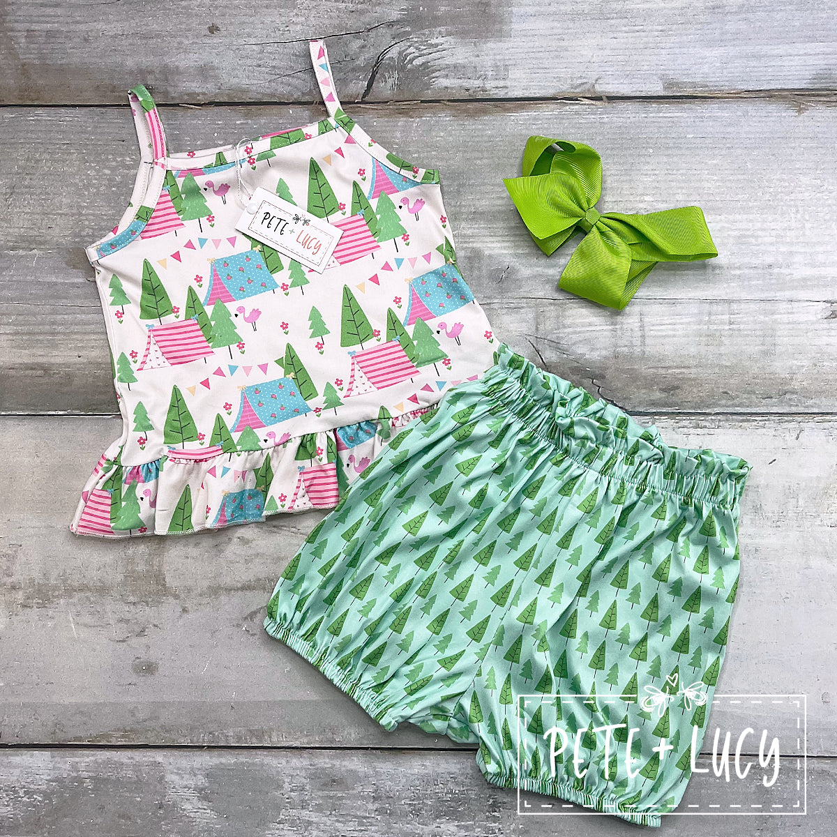 Camping Flamingo Short Set